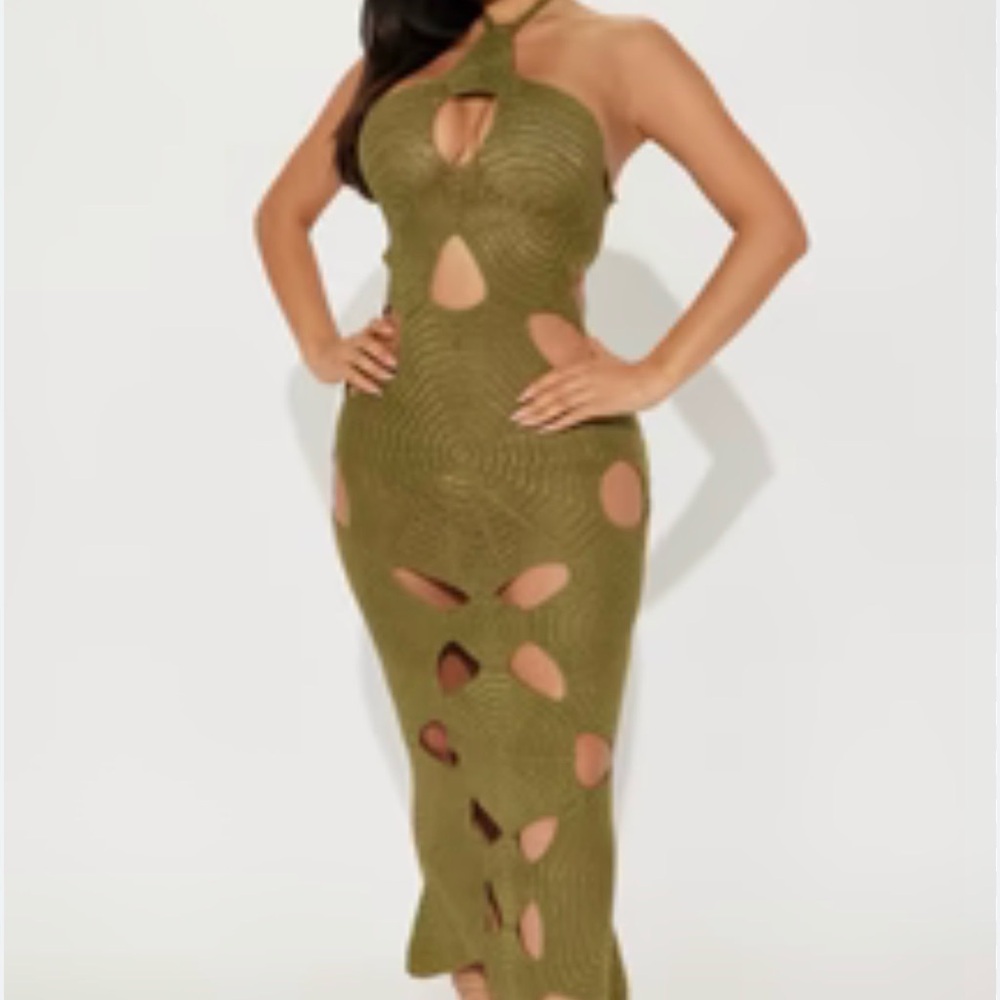 Fashion nova | Crochet Midi Dress - size M